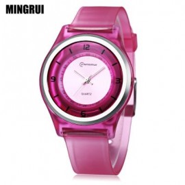 image of MINGRUI MR - 8823 KIDS QUARTZ WATCH 30M WATER RESISTANCE PLASTIC STRAP WRISTWATCH (PINK) 0
