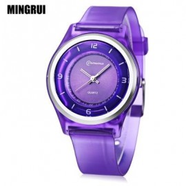 image of MINGRUI MR - 8823 KIDS QUARTZ WATCH 30M WATER RESISTANCE PLASTIC STRAP WRISTWATCH (PURPLE) 0