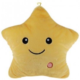 image of LED LIGHT LUMINOUS STAR PLUSH DOLL PILLOW TOY (DEEP YELLOW) -