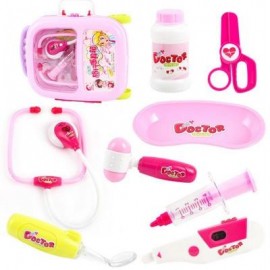 image of NURSE DOCTOR TOY HOSPITAL SIMULATION KIDS BABY FUNNY PLAY SET CHILDREN GIFT MEDICINE CABINET ROLE PRETEND PLAY MEDIC (RED) 0