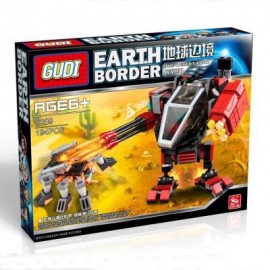 image of KIDS EDUCATIONAL TOY GUDI BUILDING BRICKS ROBOT EARTH BORDER BLOCKS GIFT (COLORMIX) 0
