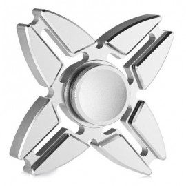 image of FOUR-POINTED STAR GYRO STRESS RELIEVER PRESSURE REDUCING TOY FOR OFFICE WORKER (SILVER) -