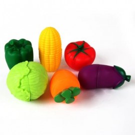 image of CHILDREN LOVELY VEGETABLES SHAPE SOFT BLOCKS 6PCS (COLORMIX) 0