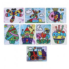 image of STICKY PAINTING EDUCATIONAL DIY HANDMADE TOY FOR CHILDREN (COLORFUL) -