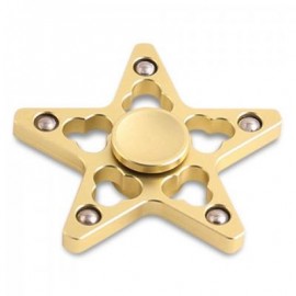 image of STRESS REDUCER STAR SHAPED EDC FIDGET SPINNER FINGER GYRO (GOLDEN) 7*7*1.5CM