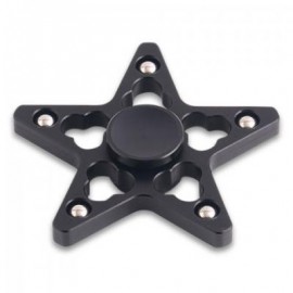 image of STRESS REDUCER STAR SHAPED EDC FIDGET SPINNER FINGER GYRO (BLACK) 7*7*1.5CM