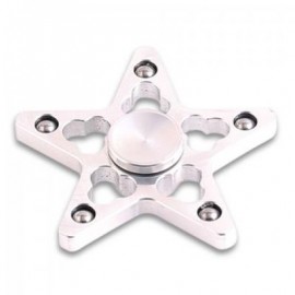 image of STRESS REDUCER STAR SHAPED EDC FIDGET SPINNER FINGER GYRO (SILVER WHITE) 7*7*1.5CM