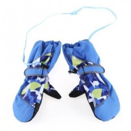 image of MARSNOW PAIRED CHILDREN WATERPROOF WINDPROOF THICKEN WARM PROTECTION ANTI-SLIP OUTDOOR SKIING MOUNTAINEERING GLOVES (BLUE) M