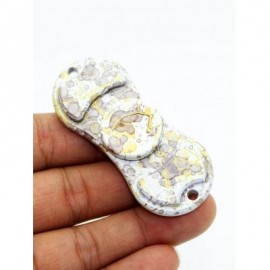 image of FOCUS TOY STRESS RELIEVER COLORFUL DOT FINGER GYRO SPINNER (FLORAL WHITE) -