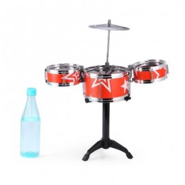 image of JAZZ ROCK DRUMS SET KIDS TOY MUSICAL INSTRUMENT CHRISTMAS BIRTHDAY PRESENT (RED) One SIze