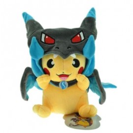 image of PIKACHU 9 INCH STUFFED CARTOON DOLL PLUSH SOFT TOY (GRAY) GRINNING