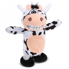 image of ELECTRIC TALKING WALK ANIMALS RECORDING PLUSH TOY (BLACK WHITE) 0