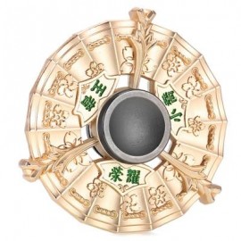 image of ZINC ALLOY WIND FIRE WHEEL GYRO WITH STAINLESS STEEL BALL BEARINGS STRESS RELIEVER FOR OFFICE WORKER (GOLDEN) -