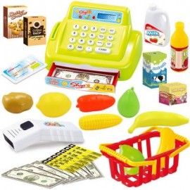 image of CHILDREN MULTI-FUNCTION SIMULATION SUPERMARKET CASH REGISTER PLAYING HOUSE TOYS (IVY) 0