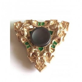 image of DRAGON TRIANGLE STRESS RELIEF TOY FINGER SPINNER GYRO (GOLDEN) -