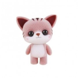 image of MINI LOVELY FLOCKING COFFEE CAT DOLL FURNISHING ARTICLES KIDS GIFT (COFFEE) 0