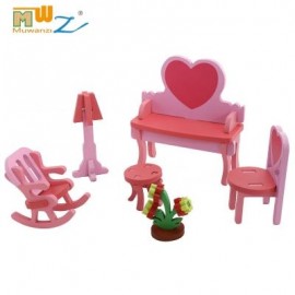 image of MUWANZI 3D WOODEN PUZZLES CHILDREN INTELLIGENCE GAME TOYS (LIGHT PINK) -