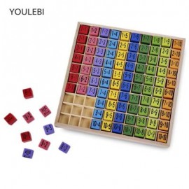 image of YOULEBI MULTIPLICATION TABLE EDUCATIONAL TOY 10 X 10 FIGURE BLOCKS FOR CHILD (COLORMIX) -