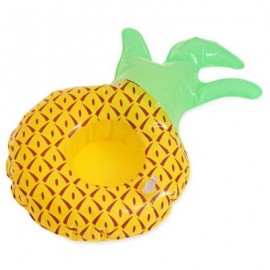 image of 12PCS INFLATABLE DRINK CAN HOLDER PINEAPPLE SHAPE SUMMER BEACH BATH TOY DECORATION (COLORMIX) -