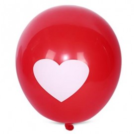 image of 100PCS LOVE PATTERN LATEX BALLOON WEDDING FESTIVAL DECOR (RED) -