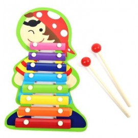 image of QIAOMUJIANG WOODEN 8 TONES HAND KNOCK PIANO FOR KIDS (COLORMIX) LOVELY SNAIL