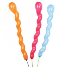 image of 100PCS MIXED SPIRAL LATEX BALLOONS WEDDING FESTIVAL CELEBRATION PARTY DECOR (COLORMIX) -
