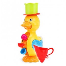 image of BABY BATH TAPS SQUIRT WATER BUTTRESSED SPRAY SHOWER TOY DUCK SHAPE (YELLOW) -