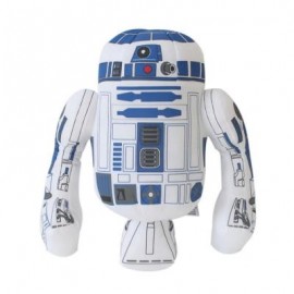 image of ROBOT PLUSH DOLL CARTOON STUFFED TOY GIFT FOR BOYS (WHITE + BLUE) 32CM