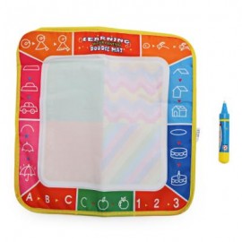 image of MAGIC LETTER WATER DRAWING WRITING MAT TOY WITH WATERCOLOR PEN FOR KIDS (COLORMIX) One Size