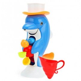 image of BABY BATH TAPS SQUIRT WATER BUTTRESSED SPRAY SHOWER TOY DUCK SHAPE (BLUE) -