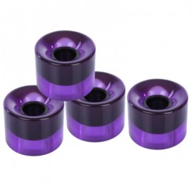 image of 4PCS 60 X 45MM OUTDOOR TRANSPARENT PU SKATEBOARDING WHEEL (PURPLE) -