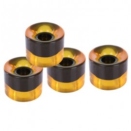 image of 4PCS 60 X 45MM OUTDOOR TRANSPARENT PU SKATEBOARDING WHEEL (YELLOW) -