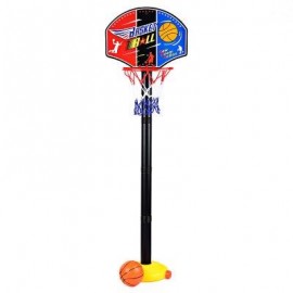 image of FUNNY ADJUSTABLE BASKETBALL STAND SUPER SPORT SET CHILD TOY WITH INFLATOR PUMP (COLORMIX) -