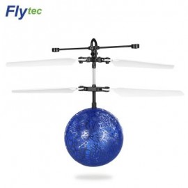 image of FLYTEC TY935 KIDS RC FLYING INFRARED INDUCTION HELICOPTER BALL (BLUE) 0