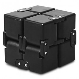 image of ALLOY FIDGET CUBE SHAPE FUNNY STRESS RELIEVER ADULT FIDGETING TOY (BLACK) -