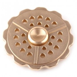 image of ANTI-ANXIETY ROUND METAL FIDGET TOY FINGER SPINNER (GOLDEN) 7*7*1CM