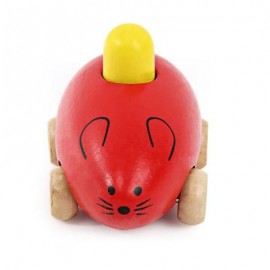 image of YOULEBI MUSIC MICE SQUEAKING WOODEN TOYS KIDS GADGET (RED) One Size