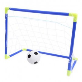 image of ANJANLE KIDS PORTABLE FOOTBALL NET SET INDOOR OUTDOOR SPORT TOY DEVELOPMENTAL GAME (COLORMIX) One Size