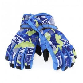 image of MARSNOW PAIRED WATERPROOF WINDPROOF THICKEN WARM PROTECTION ANTI-SLIP SKIING MOUNTAINEERING GLOVES (BLUE) XL