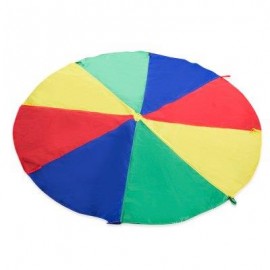 image of 2M COLORFUL CHILDREN KIDS RAINBOW UMBRELLA PARACHUTE TOY EARLY EDUCATION DEVELOPMENTAL OUTDOOR SPORTS GAME (COLORMIX) -