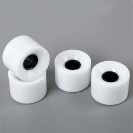 image of 4PCS HIGH STRENGTH LONGBOARD SKATEBOARD WHEELS - 60 X 45MM (WHITE) -