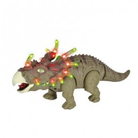 image of RONGKAI KIDS SIMULATION TRICERATOPS MODEL WITH LIGHT MUSIC (GREEN) -