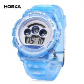 image of HOSKA H001S CHILDREN LED DIGITAL WATCH WATER RESISTANCE DAY CHRONOGRAPH LED SPORTS WRISTWATCH (BLUE) 0