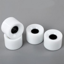 image of 4PCS HIGH STRENGTH LONGBOARD SKATEBOARD WHEELS - 60 X 45MM (WHITE) 13.00 x 12.00 x 4.50 cm