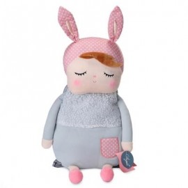 image of METOO CUTE PLUSH DOLL BAG SOFT BACKPACK GIFT FOR KIDS GIRLS (LIGHT GRAY) -