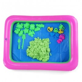 image of COLORFUL FLOWER MOLD SPACE SAND AMAZING TOY FOR CHILDREN (GREEN) -