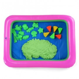 image of COLORFUL CAKE MOLD SPACE SAND AMAZING TOY FOR CHILDREN (GREEN) -