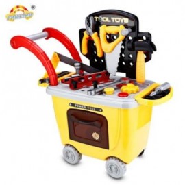 image of RANXIAN CRX525 - 12 27PCS KIDS REPAIR TOOLS TROLLEY TOYS (YELLOW) 0