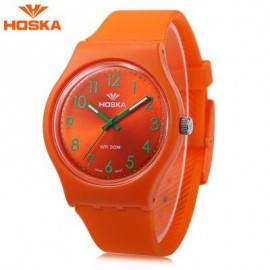 image of HOSKA H801B CHILDREN QUARTZ WATCH LUMINOUS 3ATM WRISTWATCH (ORANGE) 0