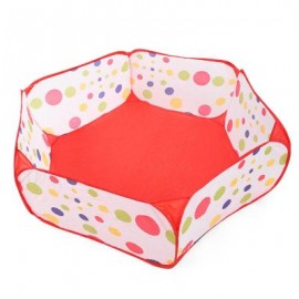 image of 1.5M OCEAN BALL PIT KIDS FOLDABLE POOL TENT INDOOR OUTDOOR SPORTS TOY (RED WITH WHITE) One Size